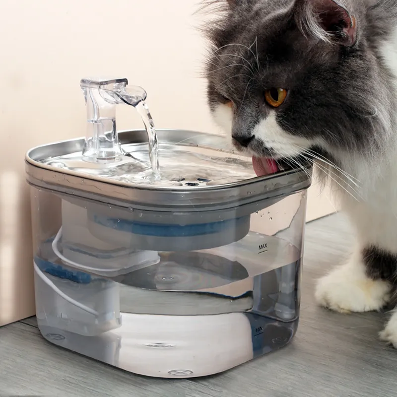 Fontaine Automatique pour Chats et Chiens - Distributeur D' Eau Silencieux avec Filtre – Image 2