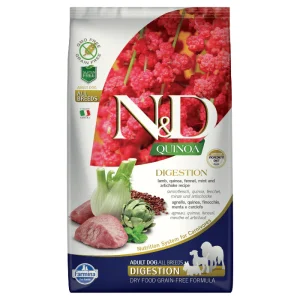 Nourriture pour chiens Farmina N&d Quinoa Sans Grains Chien Digestion Agneau Moyen/grand