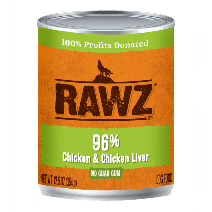 Nourriture humide Rawz 96% Poulet et foie de poulet